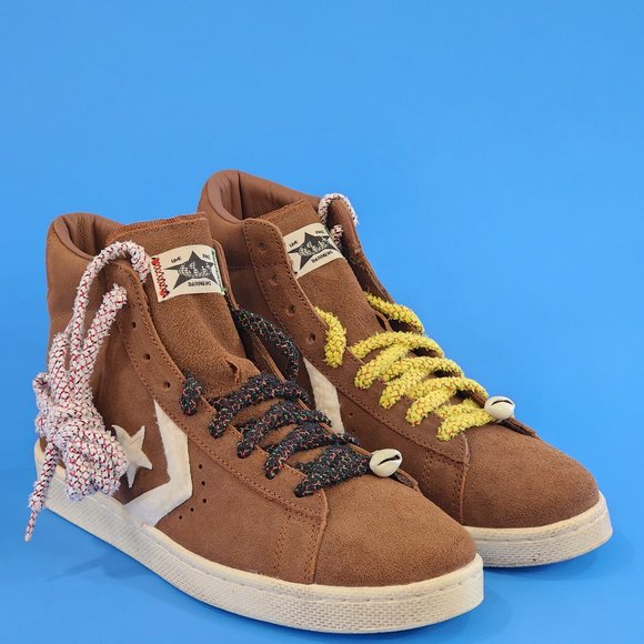Converse Pro Leather x Barriers Worldwide Brown Leather Sneakers